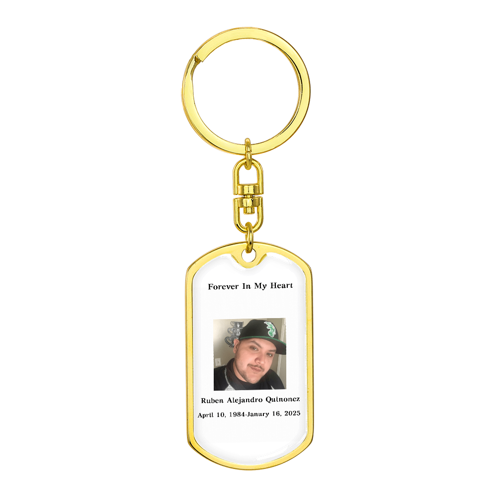 Memorial Dog Tag Keychain