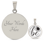 Be Strong, Brave, Fearless, You - Inspirational Necklace - Positive Affirmation Pendant Necklace, Motivational Gift for Strength & Courage