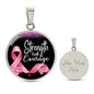 Breast Cancer Support Pendant, Strength Faith Courage Cancer Support Necklace, Empowering Gift for Women Fighters, Cancer Survivor Gift