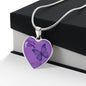 End Alz Purple Butterfly Heart Pendant, Alzheimer's Awareness Jewelry, Alzheimer's Necklace, Alzheimer's Support