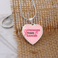 Stronger Than Cancer Heart Pendant Necklace - Pink Ribbon Breast Cancer Support Jewelry, Supportive Pink Ribbon Necklace, Cancer Diagnosis