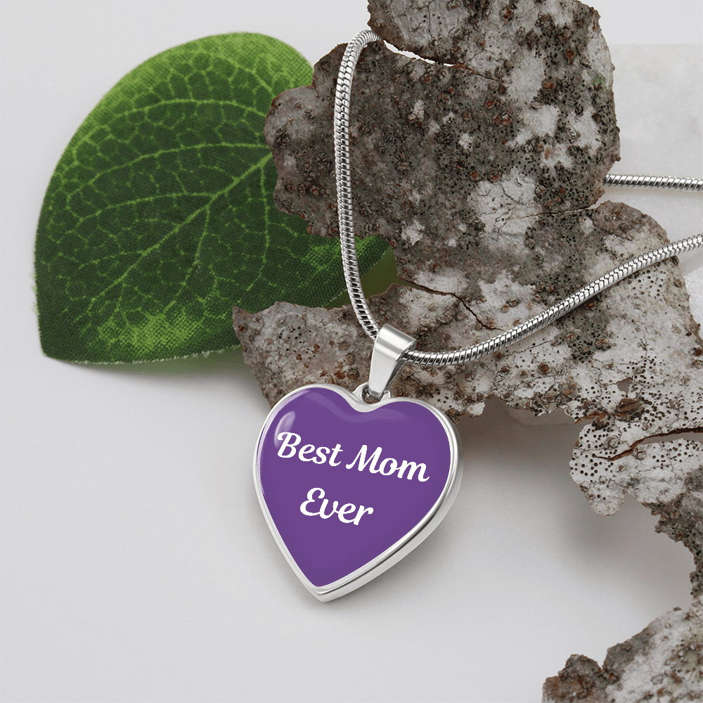 Best Mom Ever Heart Pendant Necklace