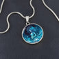 Aquarius Circle PendantAquarius Zodiac Necklace - Elegant Circle Pendant, Astrological Sign Jewelry, Perfect Birthday Gift for Her, Stylish Astrology Jewelry