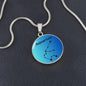 Aquarius Circle Pendant Aquarius Zodiac Necklace - Elegant Circle Pendant, Astrological Sign Jewelry, Perfect Birthday Gift for Her, Stylish Astrology Jewelry
