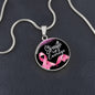 Breast Cancer Support Pendant, Strength Faith Courage Cancer Support Necklace, Empowering Gift for Women Fighters, Cancer Survivor Gift