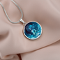 Aquarius Circle PendantAquarius Zodiac Necklace - Elegant Circle Pendant, Astrological Sign Jewelry, Perfect Birthday Gift for Her, Stylish Astrology Jewelry