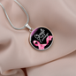 Breast Cancer Support Pendant, Strength Faith Courage Cancer Support Necklace, Empowering Gift for Women Fighters, Cancer Survivor Gift