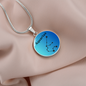 Aquarius Circle Pendant Aquarius Zodiac Necklace - Elegant Circle Pendant, Astrological Sign Jewelry, Perfect Birthday Gift for Her, Stylish Astrology Jewelry