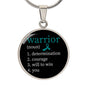 Ovarian Cancer Warrior Pendant Necklace