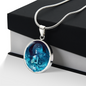 Aquarius Circle PendantAquarius Zodiac Necklace - Elegant Circle Pendant, Astrological Sign Jewelry, Perfect Birthday Gift for Her, Stylish Astrology Jewelry