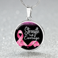 Breast Cancer Support Pendant, Strength Faith Courage Cancer Support Necklace, Empowering Gift for Women Fighters, Cancer Survivor Gift