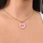 Stronger Than Cancer Heart Pendant Necklace - Pink Ribbon Breast Cancer Support Jewelry, Supportive Pink Ribbon Necklace, Cancer Diagnosis