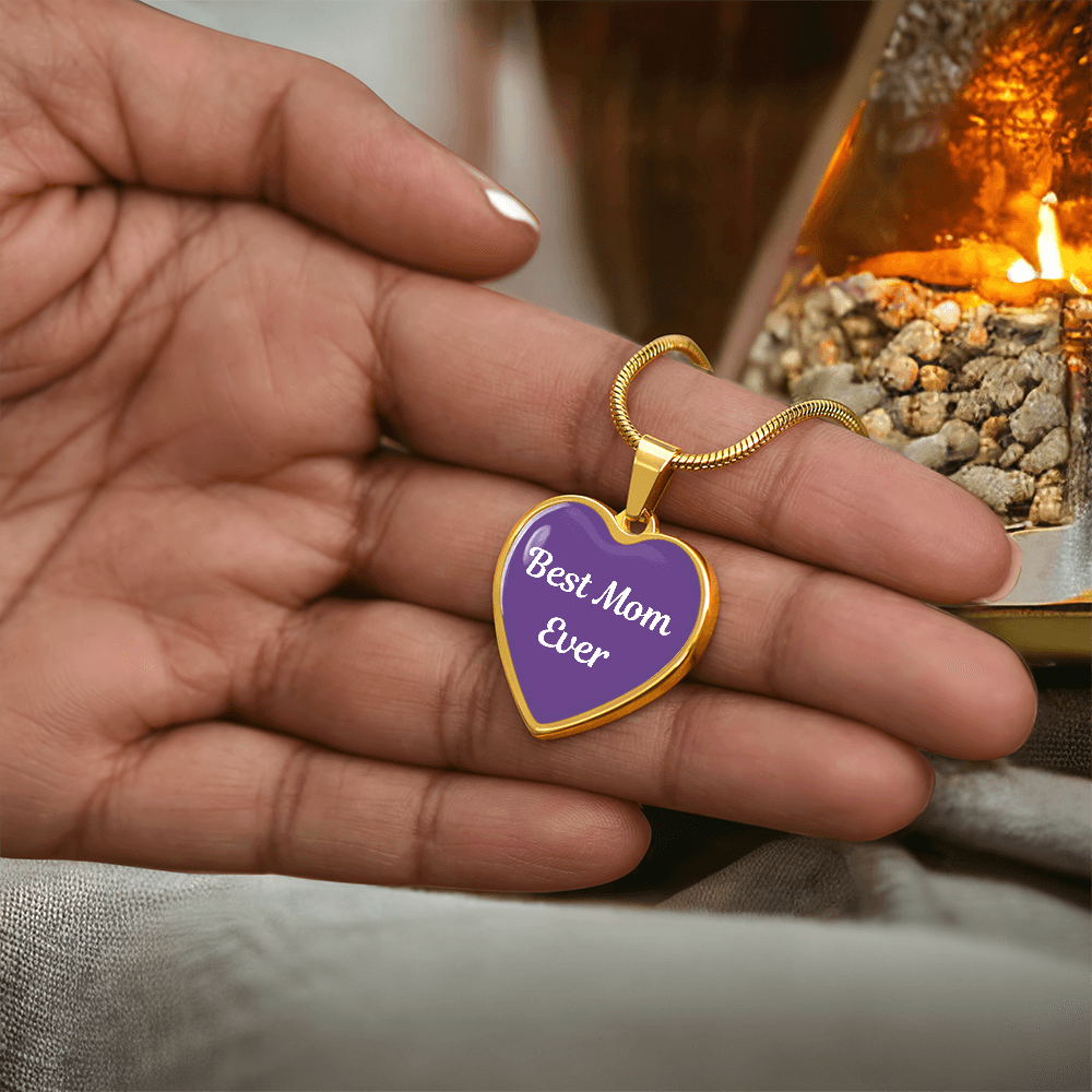 Best Mom Ever Heart Pendant Necklace