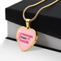 Stronger Than Cancer Heart Pendant Necklace - Pink Ribbon Breast Cancer Support Jewelry, Supportive Pink Ribbon Necklace, Cancer Diagnosis