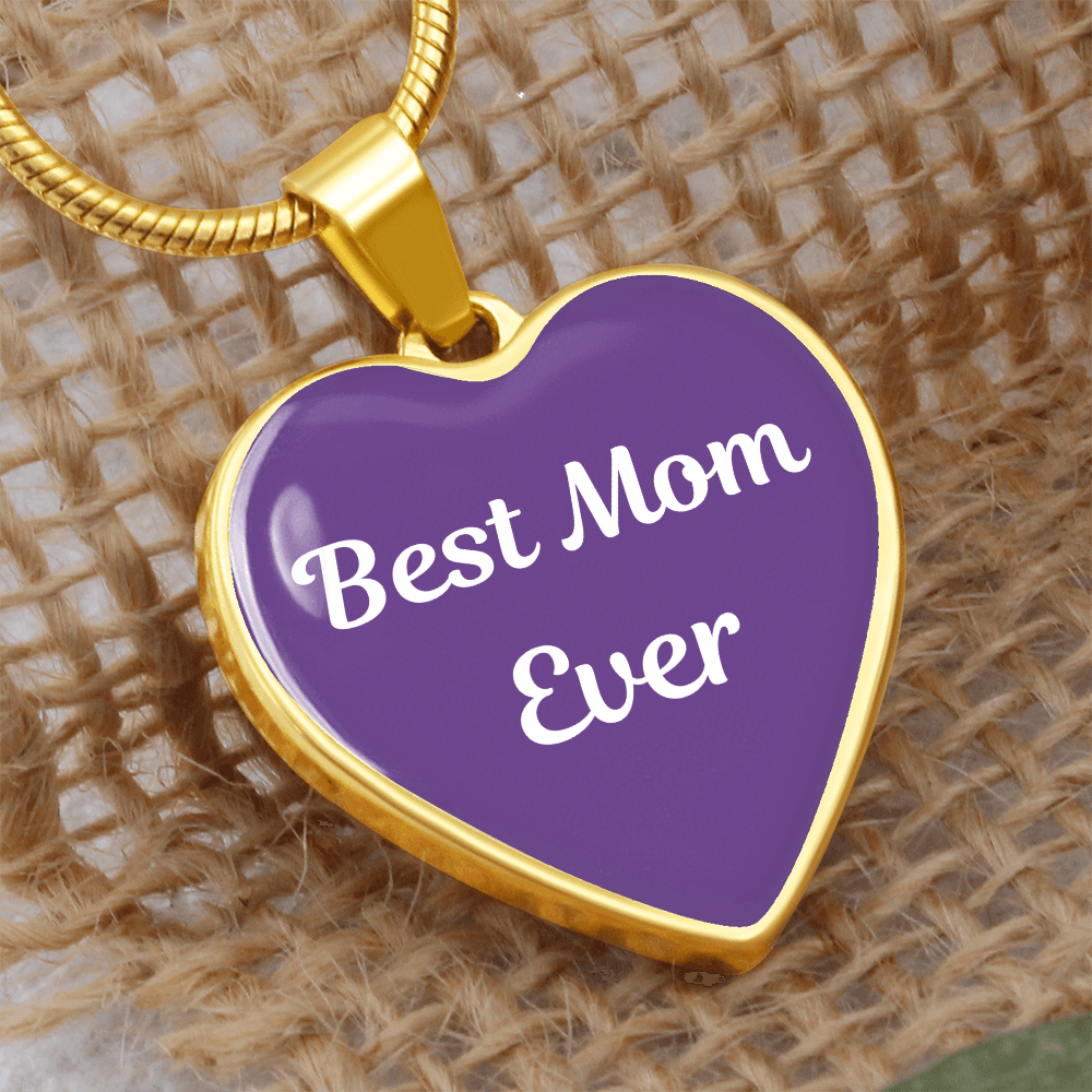 Best Mom Ever Heart Pendant Necklace