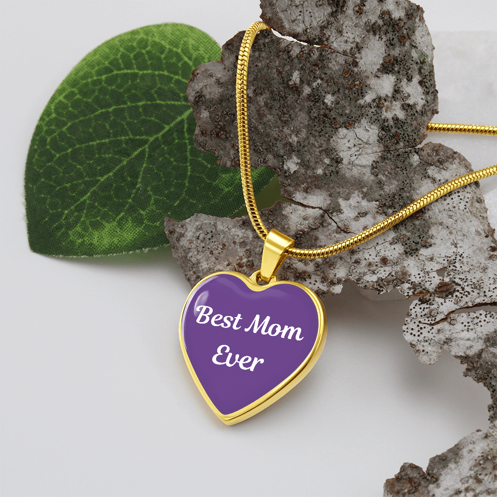 Best Mom Ever Heart Pendant Necklace