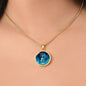 Aquarius Circle PendantAquarius Zodiac Necklace - Elegant Circle Pendant, Astrological Sign Jewelry, Perfect Birthday Gift for Her, Stylish Astrology Jewelry