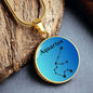 Aquarius Circle Pendant Aquarius Zodiac Necklace - Elegant Circle Pendant, Astrological Sign Jewelry, Perfect Birthday Gift for Her, Stylish Astrology Jewelry