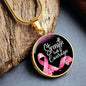 Breast Cancer Support Pendant, Strength Faith Courage Cancer Support Necklace, Empowering Gift for Women Fighters, Cancer Survivor Gift