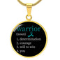 Ovarian Cancer Warrior Pendant Necklace