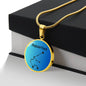 Aquarius Circle Pendant Aquarius Zodiac Necklace - Elegant Circle Pendant, Astrological Sign Jewelry, Perfect Birthday Gift for Her, Stylish Astrology Jewelry