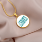 Fight Like a Champion Ovarian Cancer Pendant Necklace, Inspirational Ovarian Cancer Support Jewelry, Inspirational Cancer Support Gift