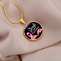 Breast Cancer Support Pendant, Strength Faith Courage Cancer Support Necklace, Empowering Gift for Women Fighters, Cancer Survivor Gift