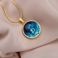 Aquarius Circle PendantAquarius Zodiac Necklace - Elegant Circle Pendant, Astrological Sign Jewelry, Perfect Birthday Gift for Her, Stylish Astrology Jewelry