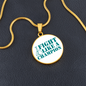 Fight Like a Champion Ovarian Cancer Pendant Necklace, Inspirational Ovarian Cancer Support Jewelry, Inspirational Cancer Support Gift