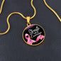 Breast Cancer Support Pendant, Strength Faith Courage Cancer Support Necklace, Empowering Gift for Women Fighters, Cancer Survivor Gift