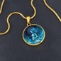 Aquarius Circle PendantAquarius Zodiac Necklace - Elegant Circle Pendant, Astrological Sign Jewelry, Perfect Birthday Gift for Her, Stylish Astrology Jewelry