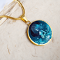 Aquarius Circle PendantAquarius Zodiac Necklace - Elegant Circle Pendant, Astrological Sign Jewelry, Perfect Birthday Gift for Her, Stylish Astrology Jewelry