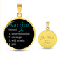Ovarian Cancer Warrior Pendant Necklace