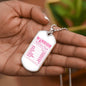 Breast Cancer Warrior Necklace, Meaningful Cancer Support Gift for Survivors and Fighters, Breast Cancer Pendant for Hope and Strength