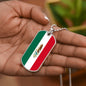 Mexican Flag Jewelry for Men, Men's Mexican Flag Necklace, Joyas con bandera mexicana para hombres