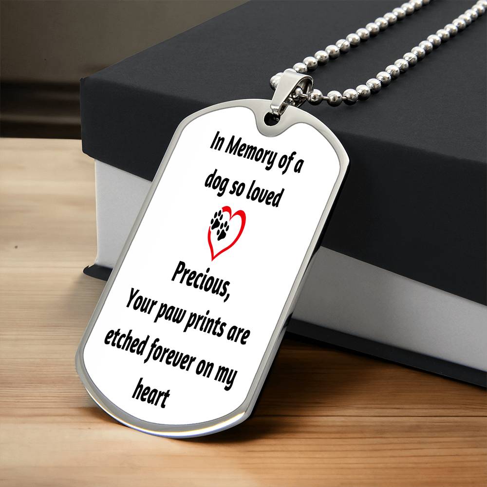 Pet Memorial Name Necklace