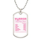 Breast Cancer Warrior Necklace, Meaningful Cancer Support Gift for Survivors and Fighters, Breast Cancer Pendant for Hope and Strength