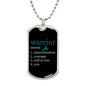 Ovarian Cancer Warrior Necklace, Ovarian Cancer Gift for Survivors and Fighters, Loved One Battling Cancer, Pendant for Strength and Hope