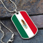 Mexican Flag Jewelry for Men, Men's Mexican Flag Necklace, Joyas con bandera mexicana para hombres