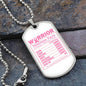 Breast Cancer Warrior Necklace, Meaningful Cancer Support Gift for Survivors and Fighters, Breast Cancer Pendant for Hope and Strength