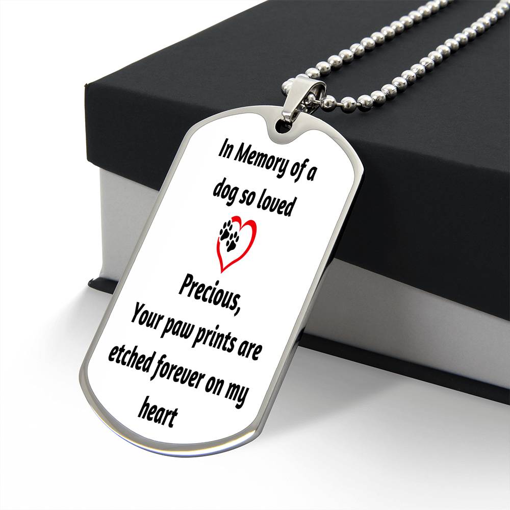 Pet Memorial Name Necklace