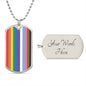 LGBTQIA2 Pride Flag Inspired Necklace, Vibrant Rainbow Pride Jewelry, For Celebrating Diversity, Ideal LGBTQ+ Community Gift