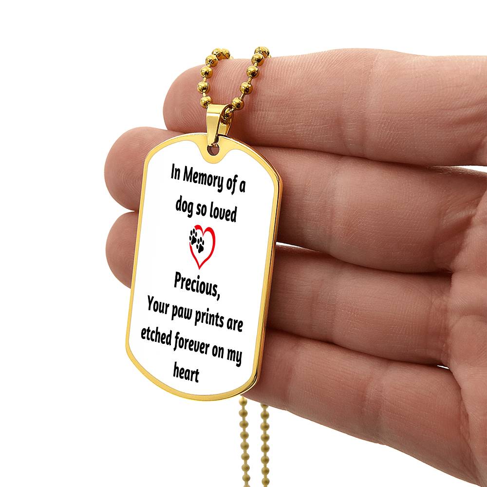 Pet Memorial Name Necklace