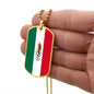 Mexican Flag Jewelry for Men, Men's Mexican Flag Necklace, Joyas con bandera mexicana para hombres