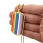 LGBTQIA2 Pride Flag Inspired Necklace, Vibrant Rainbow Pride Jewelry, For Celebrating Diversity, Ideal LGBTQ+ Community Gift