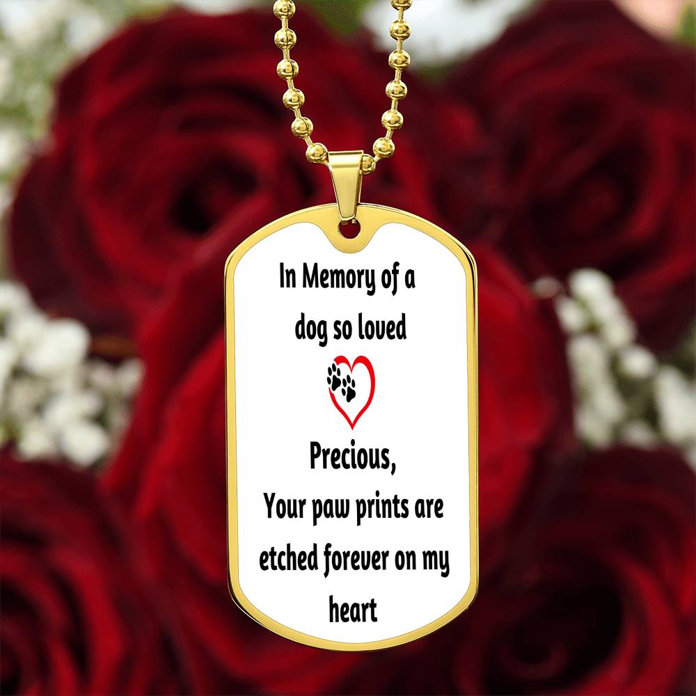 Pet Memorial Name Necklace