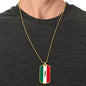 Mexican Flag Jewelry for Men, Men's Mexican Flag Necklace, Joyas con bandera mexicana para hombres