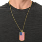 Patriotic Jewelry - American Flag Dog Tag Necklace, Option to Engrave, Perfect for Showing National Pride, Ideal Military Gift