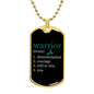 Ovarian Cancer Warrior Necklace, Ovarian Cancer Gift for Survivors and Fighters, Loved One Battling Cancer, Pendant for Strength and Hope