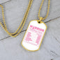 Breast Cancer Warrior Necklace, Meaningful Cancer Support Gift for Survivors and Fighters, Breast Cancer Pendant for Hope and Strength